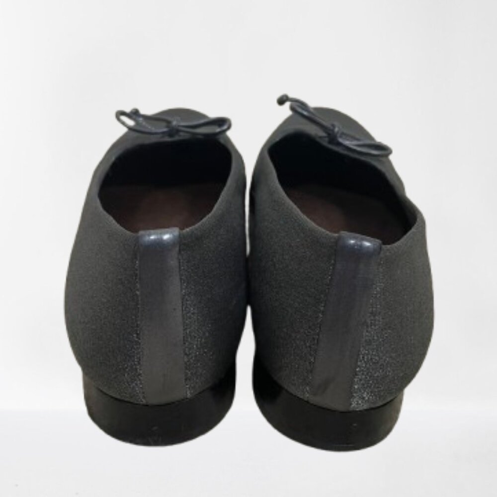 Stuart Weitzman Metallic Sleek Bow Ballerina Flats - image 6